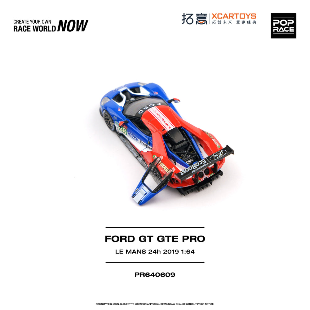 Pop Race Ford GT GTE Pro Le Mans 24H 2019 1:64 Diecast Model 640609