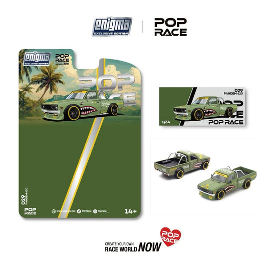 Pop Race Pandem 620 Fighter Green Enigma 1:64 Diecast Model PR64E029
