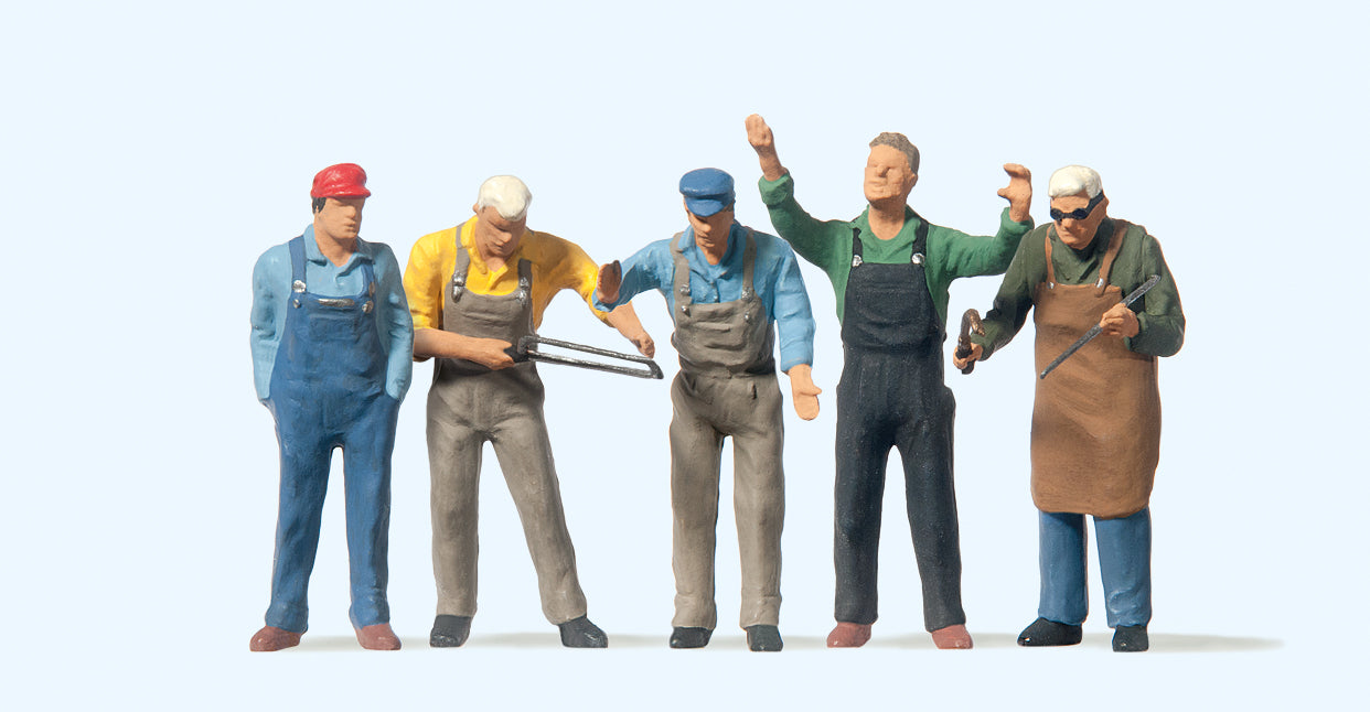 Preiser 65332 Craftsmen (5) Figure Set O Gauge