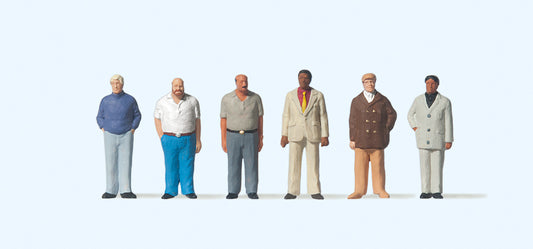 Preiser 74014 Standing Men (6) Figure Set 1:100