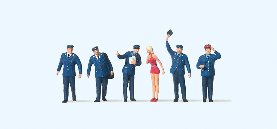 Preiser 75031 DR Railway Personnel (5) with Young Lady Figure Set TT Scale