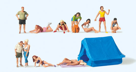 Preiser 75045 At the Campsite (11) Figure Set TT Scale