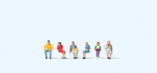 Preiser 79013 Seated Persons (6) Figure Set N Gauge