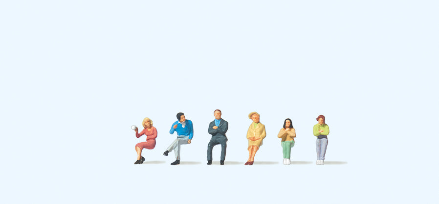Preiser 79014 Seated Persons (6) Figure Set N Gauge