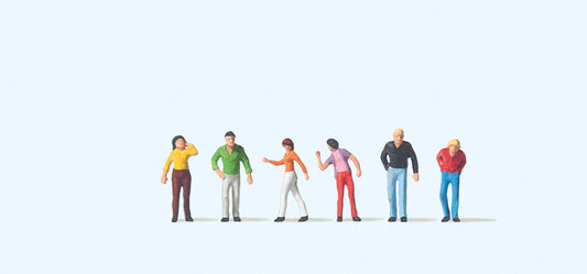 Preiser 79026 Passers By Walking (6) Figure Set N Gauge