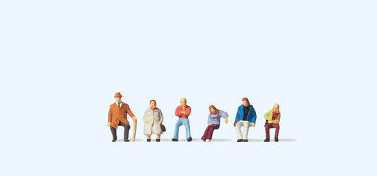 Preiser 79054 Seated Persons (6) Figure Set N Gauge