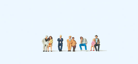 Preiser 79123 Passengers Seated (9) Figure Set N Gauge