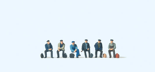 Preiser 79125 Industrial Workers/Dockers Seated (6) Figure Set N Gauge