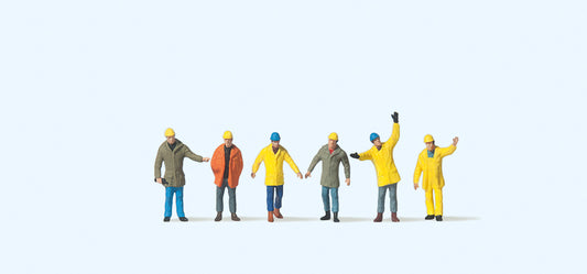Preiser 79142 Workers in Protective Clothes (6) Figure Set N Gauge