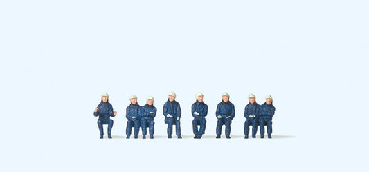 Preiser 79172 Firemen Seated (8) Figure Set N Gauge