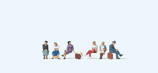 Preiser 79189 Travellers Seated (6) Figure Set N Gauge