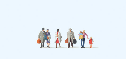 Preiser 79191 Travellers Walking (7) Figure Set N Gauge