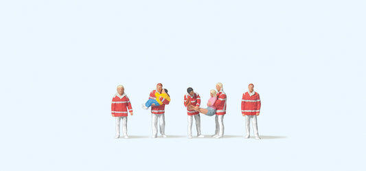 Preiser 79196 Paramedics (5) Figure Set N Gauge