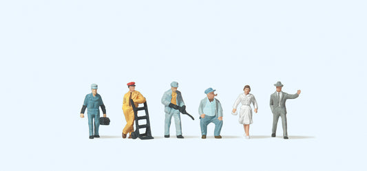 Preiser 79201 American Railroad Personnel/Passengers (6) Figure Set N Gauge