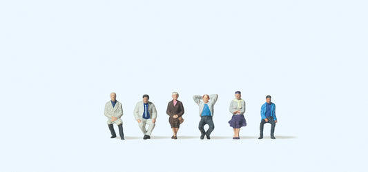 Preiser 79213 Passengers Seated (6) Figure Set N Gauge