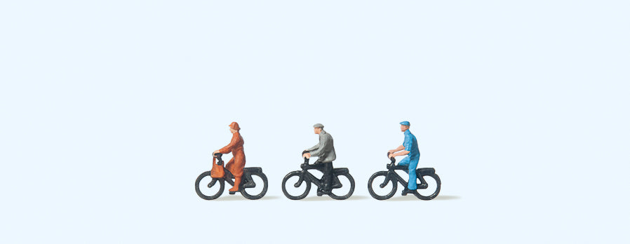 Preiser 80911 Cyclists (3) Figure Set 1:200