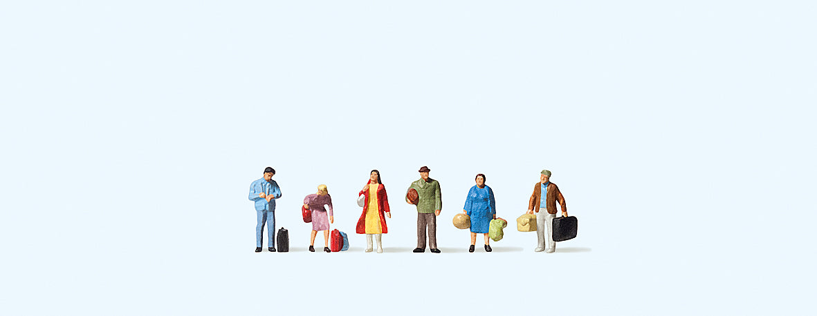 Preiser 88518 Passengers Waiting (6) Figure Set Z Scale