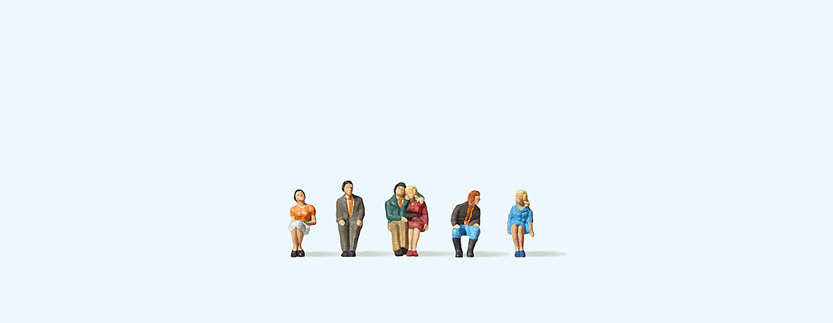 Preiser 88521 Seated Persons (6) Figure Set Z Scale