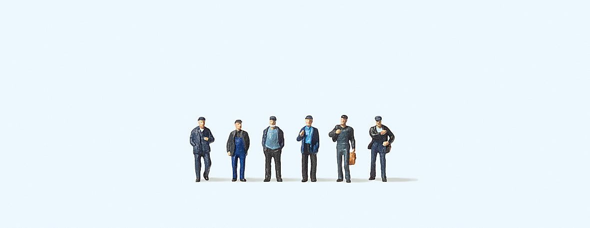 Preiser 88530 Industrial Workers/Dockers (6) Figure Set Z Scale