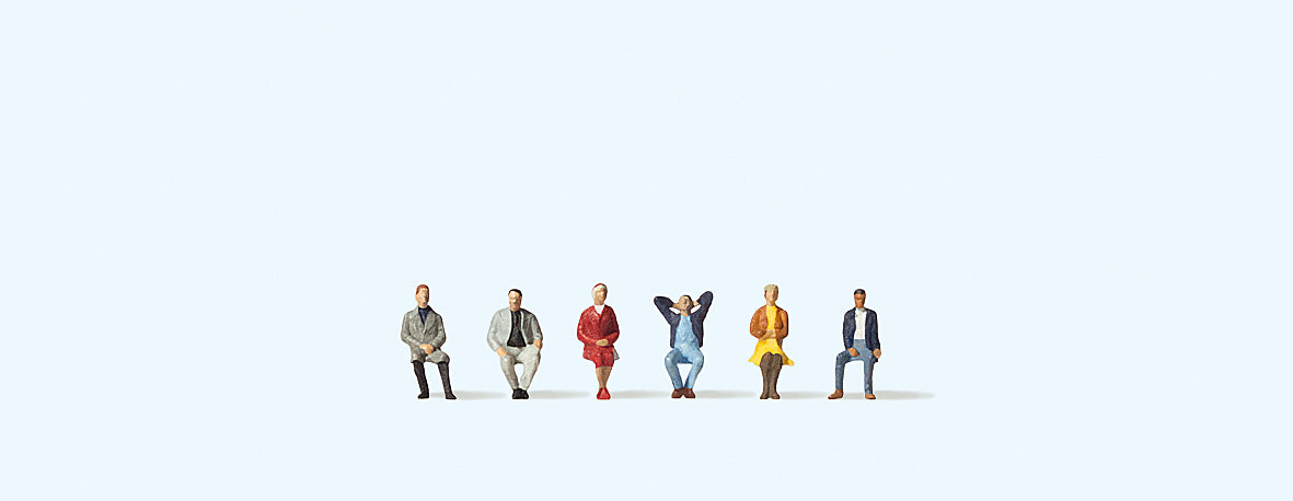 Preiser 88558 Passengers Seated (6) Figure Set Z Scale
