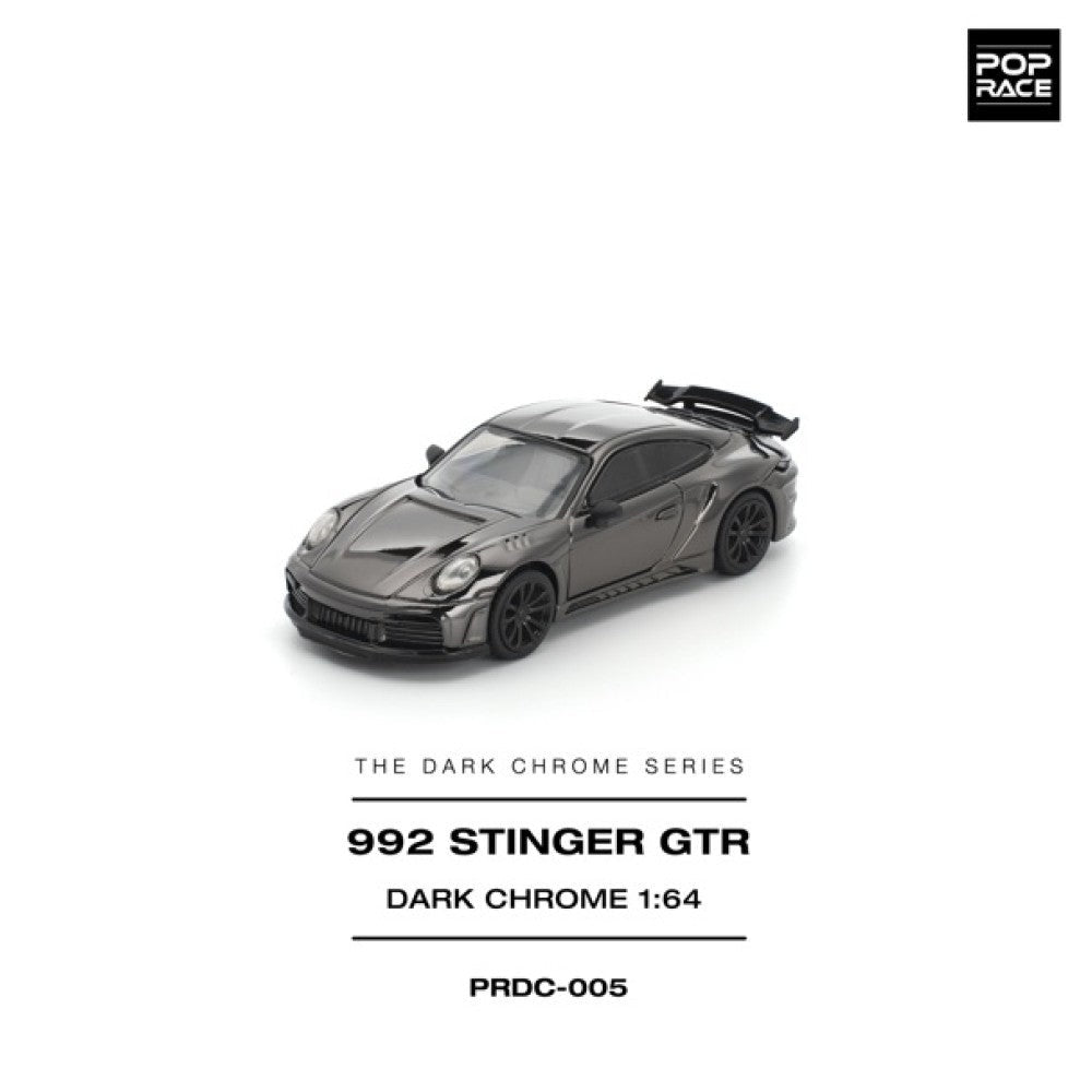 Pop Race 992 Stinger GTR Dark Chrome 1:64 Diecast Car PRDC005
