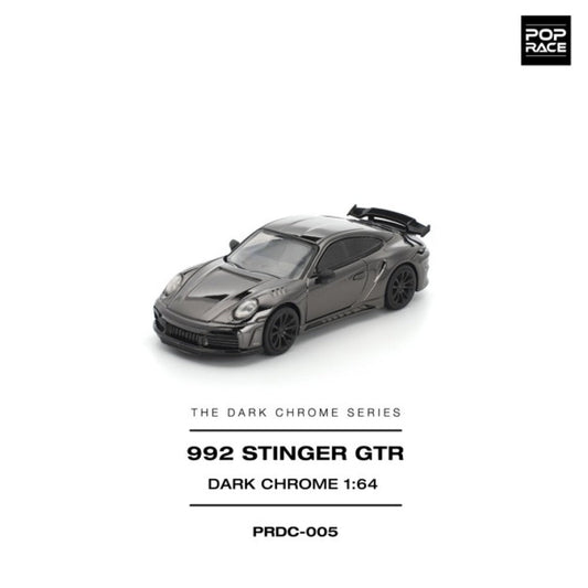 Pop Race 992 Stinger GTR Dark Chrome 1:64 Diecast Car PRDC005