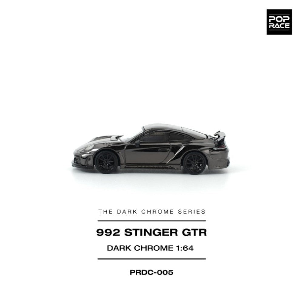 Pop Race 992 Stinger GTR Dark Chrome 1:64 Diecast Car PRDC005