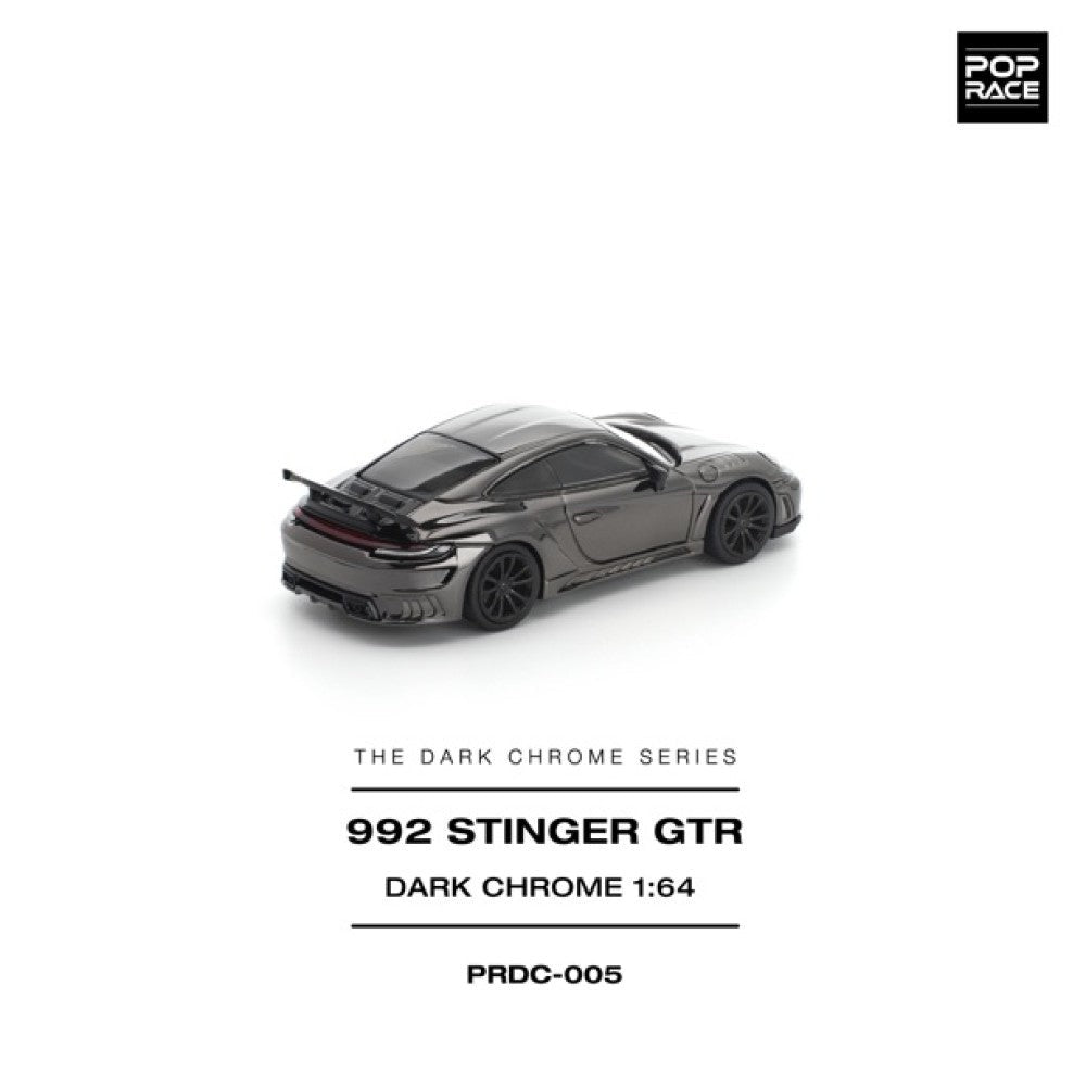 Pop Race 992 Stinger GTR Dark Chrome 1:64 Diecast Car PRDC005