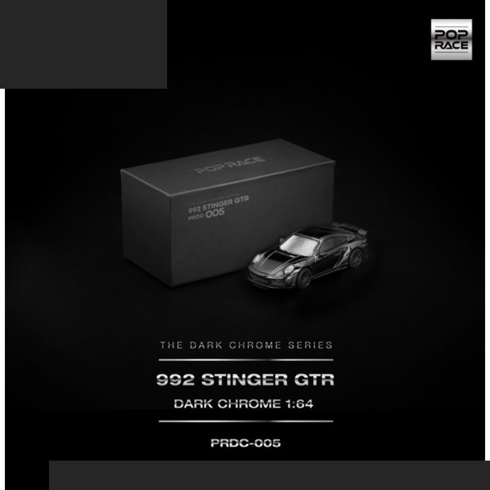 Pop Race 992 Stinger GTR Dark Chrome 1:64 Diecast Car PRDC005