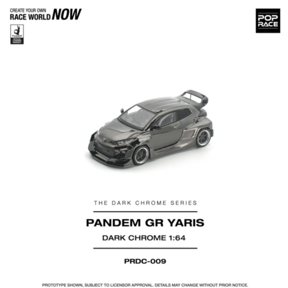 Pop Race Pandem GR Yaris Dark Chrome 1:64 Diecast Car PRDC009