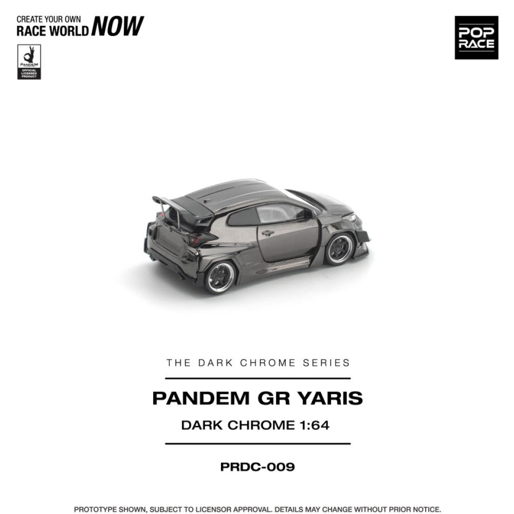 Pop Race Pandem GR Yaris Dark Chrome 1:64 Diecast Car PRDC009