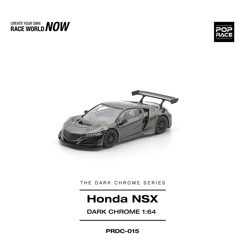Pop Race Honda NSX Dark Chrome 1:64 Diecast Car DC015