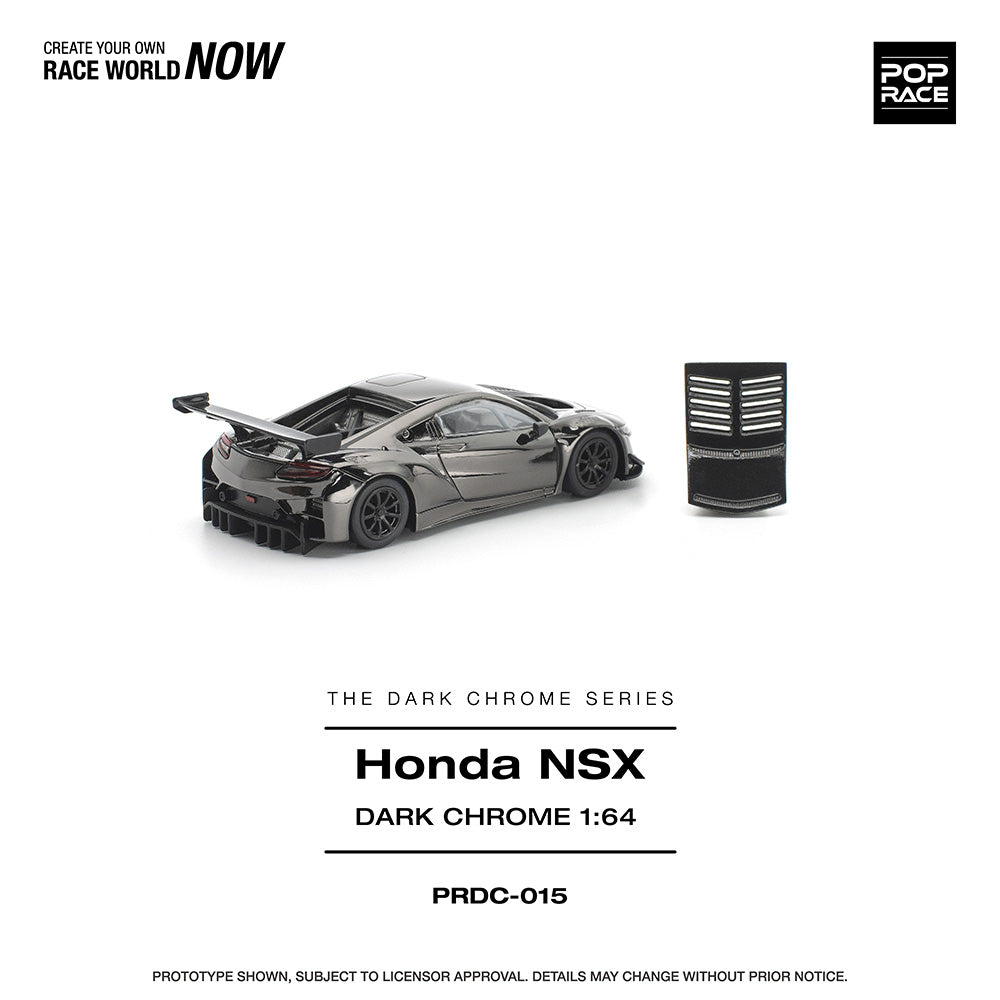 Pop Race Honda NSX Dark Chrome 1:64 Diecast Car DC015