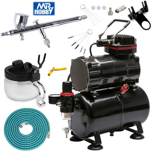 Mr Hobby PS-289 Procon Boy WA Plat 03 v2 Airbrush Standard Compressor Bundle Kit