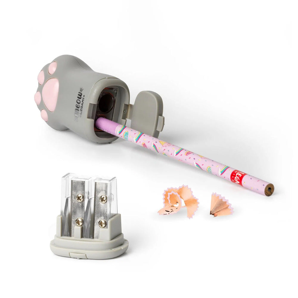 Legami Pencil Sharpener w/Container - Meow Kitty Paw