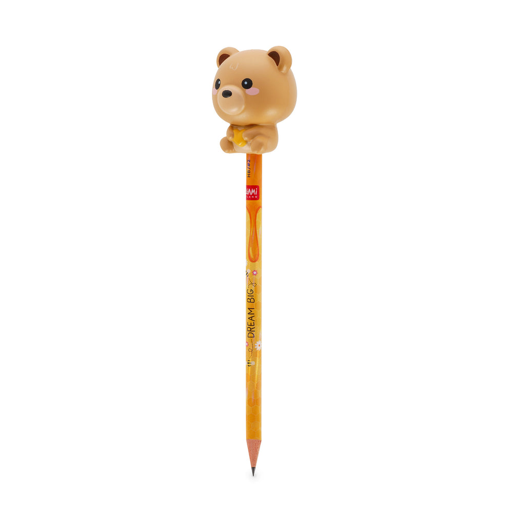 Legami Squeezies Pencil with Squishy - Teddy Bear - HB