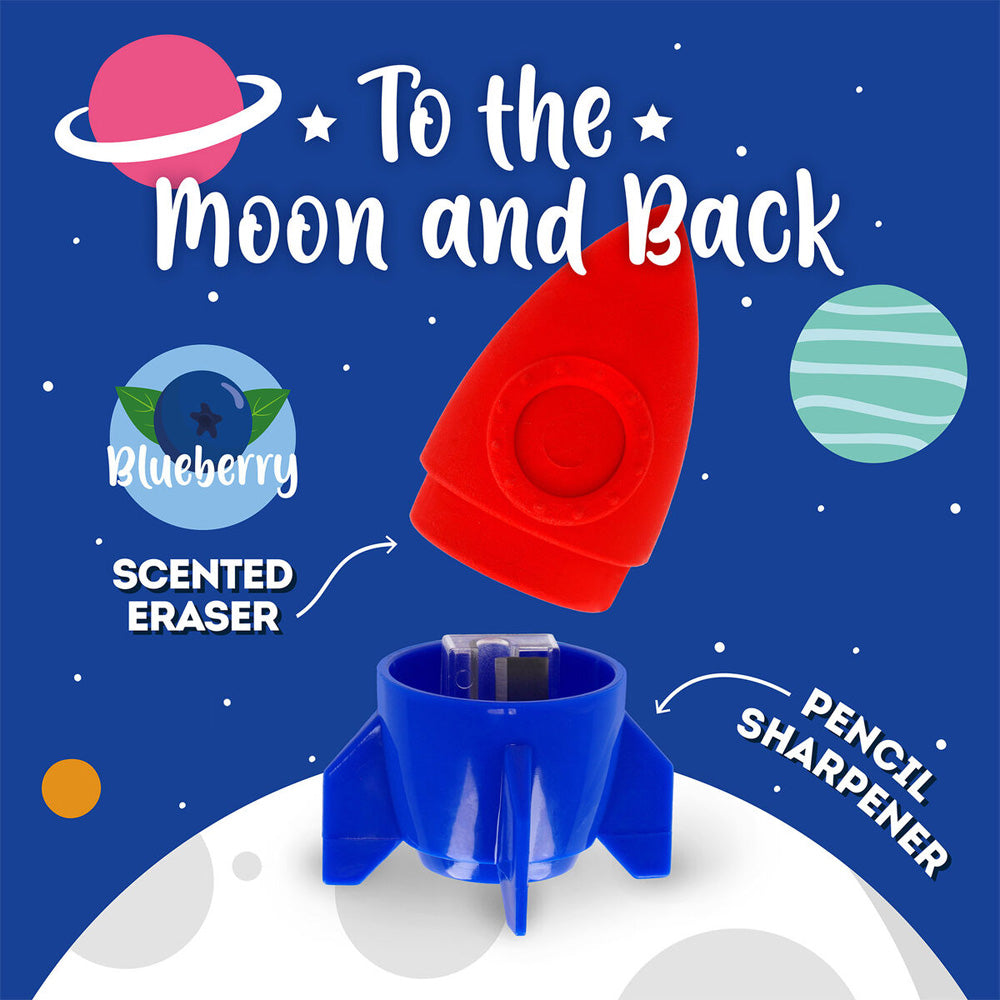 Legami Pencil Sharpener w/Eraser - To The Moon & Back