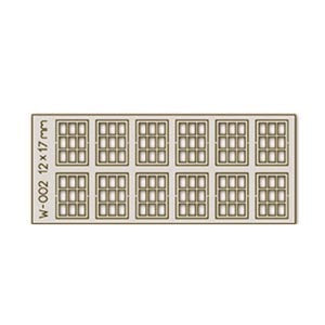 Proses W-002 12 pcs 12X17mm 9 Pane Laser Cut Windows H0/00