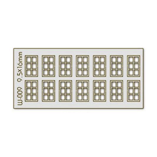 Proses W-009 14 pcs 9.5X16mm 6 Pane Windows H0/00