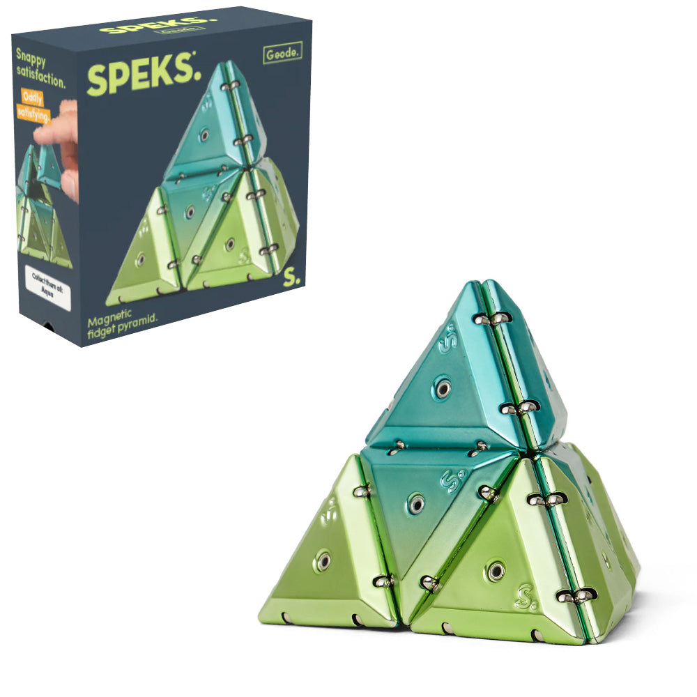 Speks Geode Pyramid Chrome - Magnetic Fidget Toy