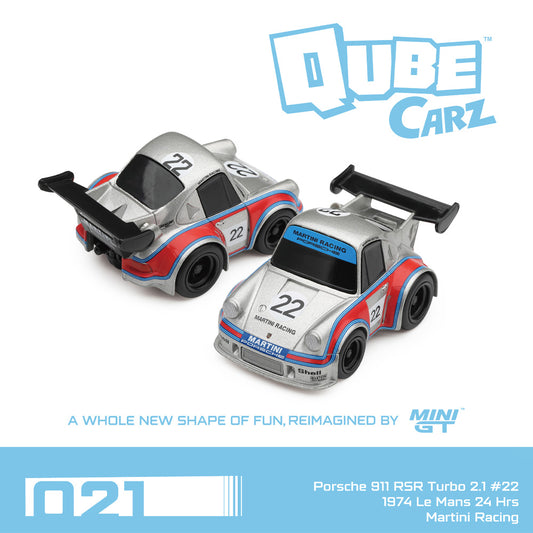 MiniGT QubeCarz 021 Porsche 911 RSR Turbo 2.1 #22 Martini 1974 Le Mans 24 Hrs