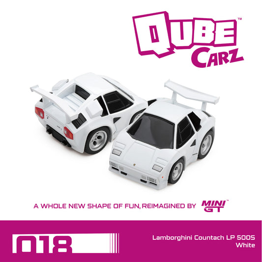 MiniGT QubeCarz 018 Lamborghini Countach 500S White