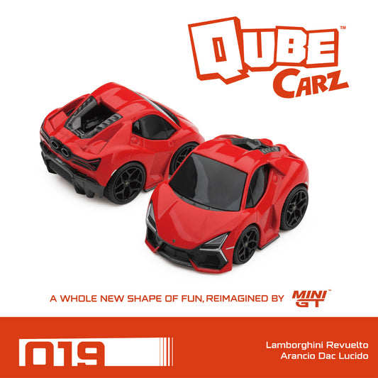 MiniGT QubeCarz 019 Lamborghini Revuelto Arancio Dec Lucido
