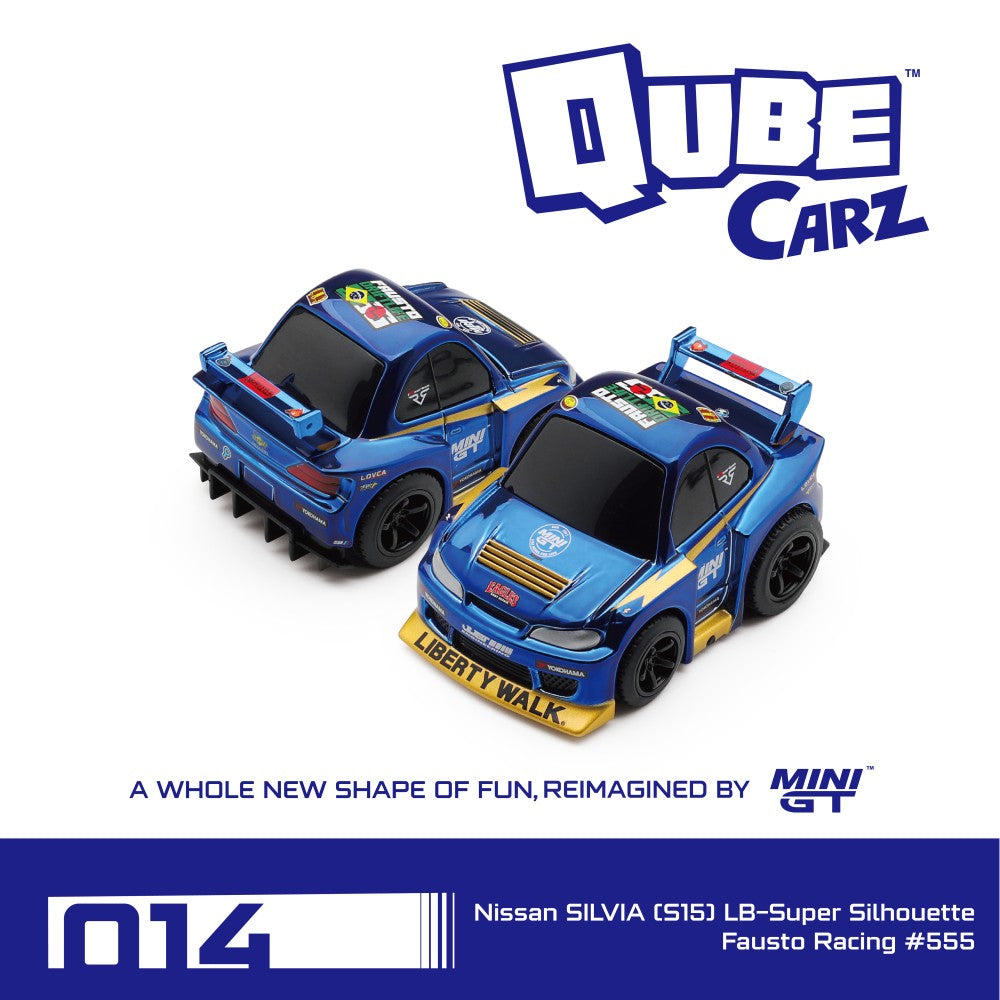 QubeCarz 014 Nissan Silvia S15 Fausto #555 LB-Super Silhouette by MiniGT