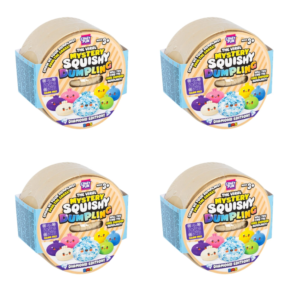 RMS Crazy Fun - The Original Mystery Squishy Dumpling - Diamond Edition - 4 Pack