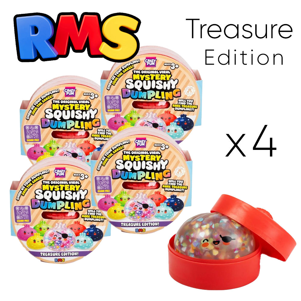 RMS Crazy Fun - Original Mystery Squishy Dumpling - Treasure Edition - 4 Pack