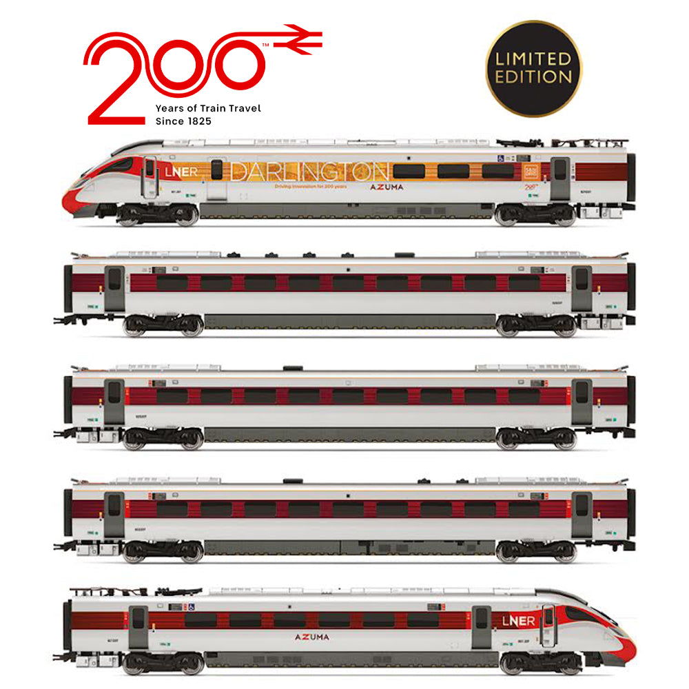 Hornby R30460 LNER Azuma Class 801/2 Railway 200 5 Car Train Pack LIMITED ED.