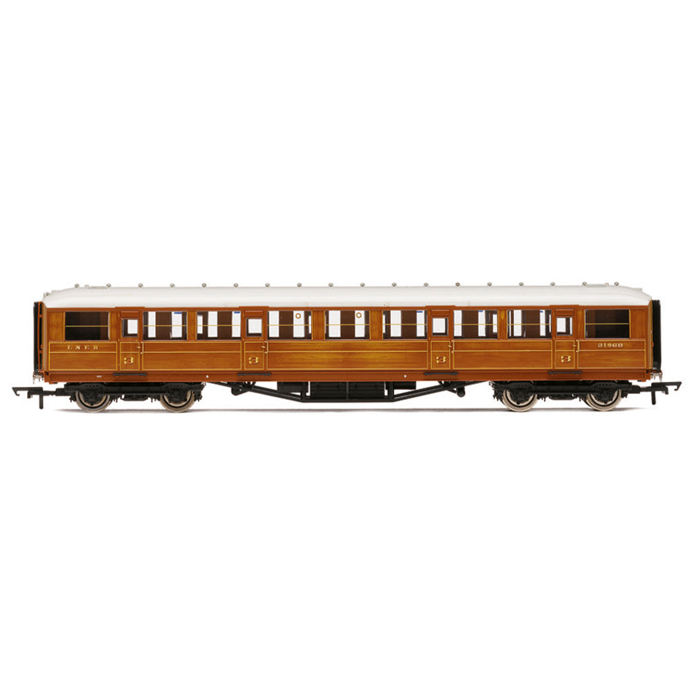 Hornby R40453 LNER Gresley Corridor Teak Coaches 3rd Class 31869