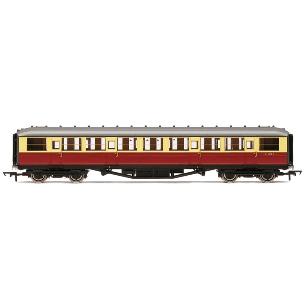 Hornby R40458 BR Gresley Corridor Crimson and Cream 3rd Class E11010E