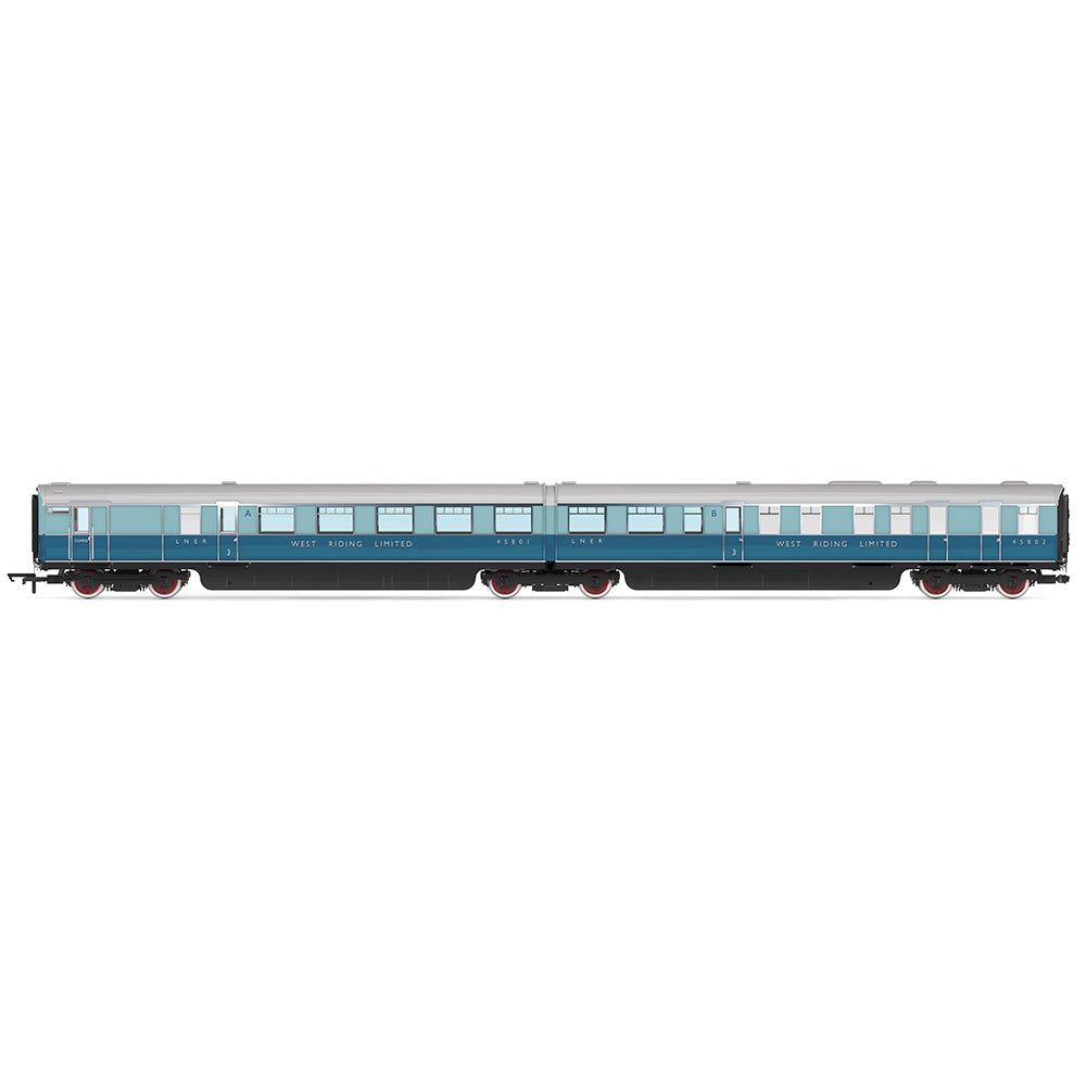 Hornby R40477 LNER West Riding Ltd Brake Third & Kitchen Third Artic. Coach Pack